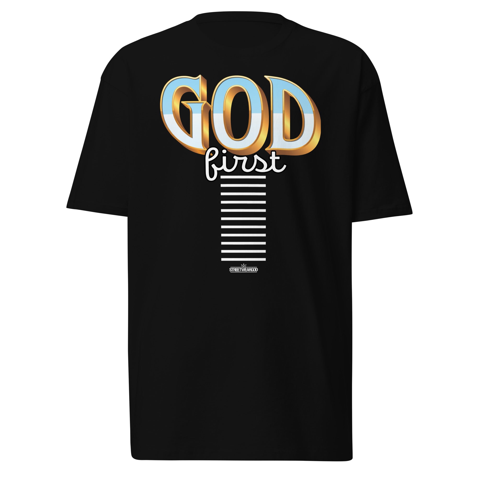 God first black premium heavyweight tee