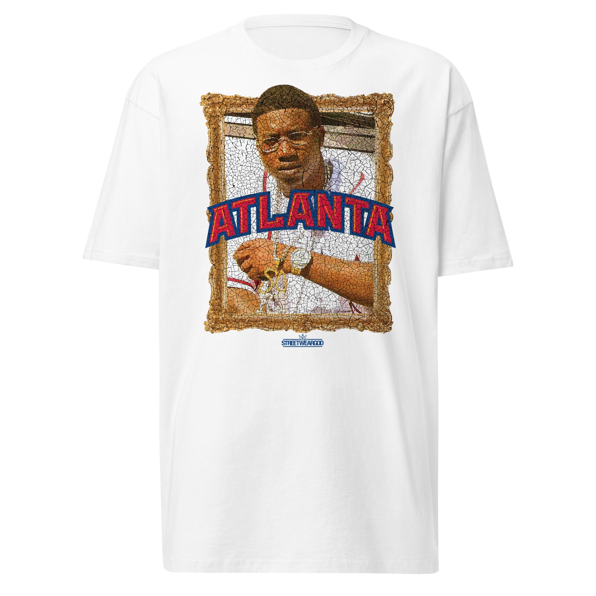 Old Atlanta white premium heavyweight tee