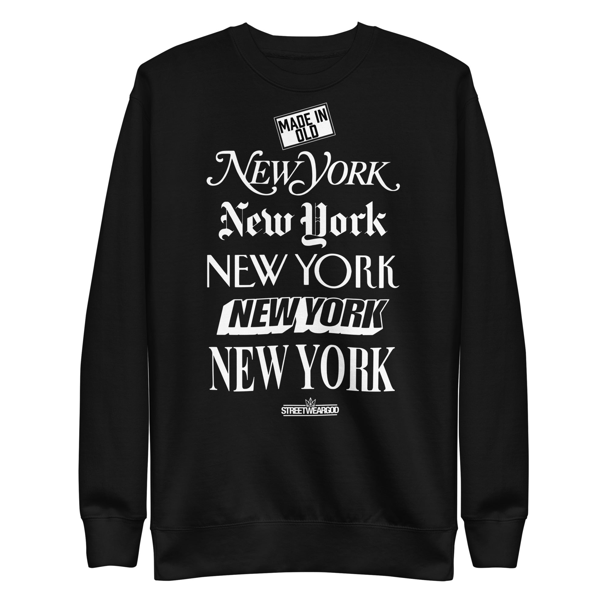 MADE IN OLD NEW YORK BLACK Premium Sweatshirt