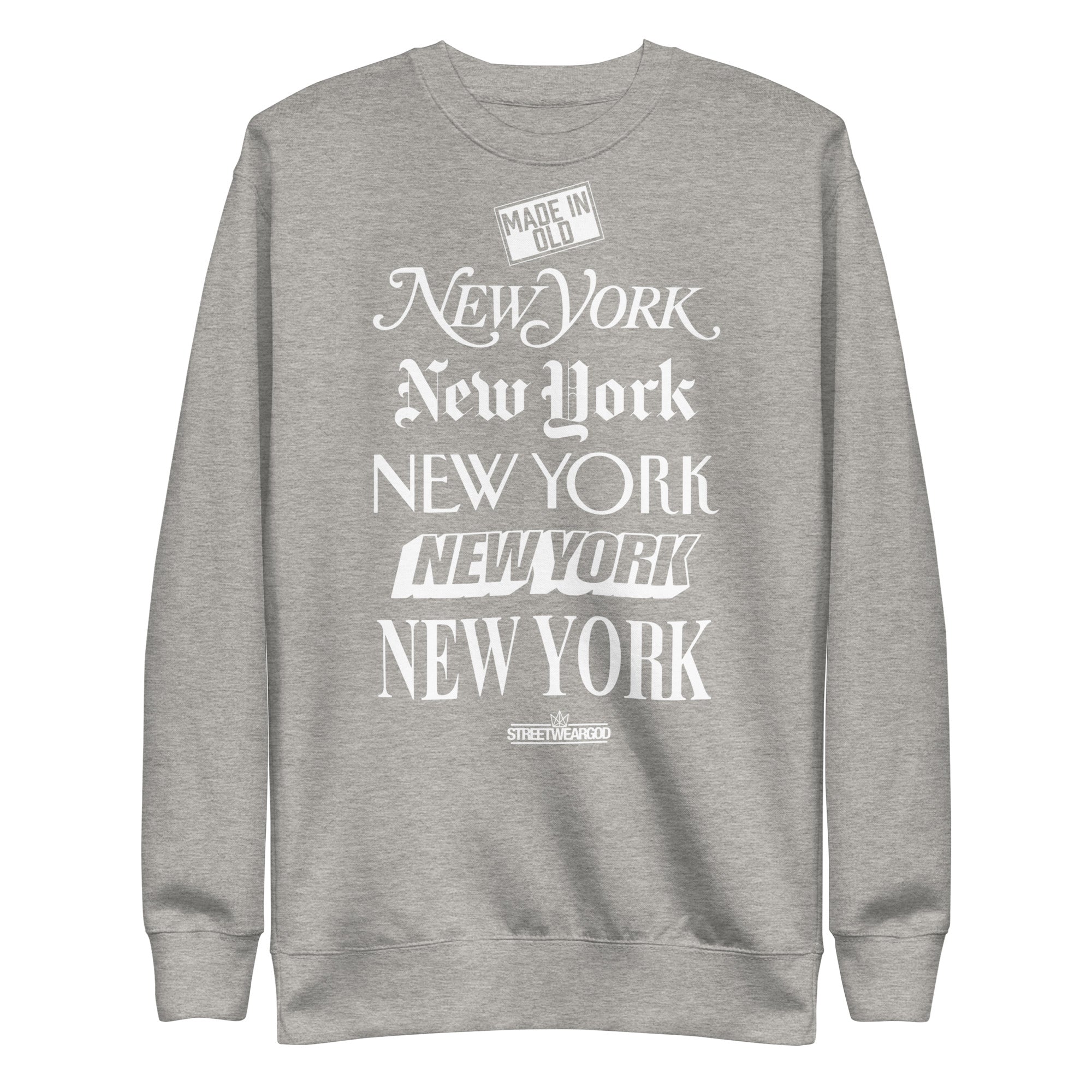 MADE IN OLD NEW YORK GREY Premium Sweatshirt