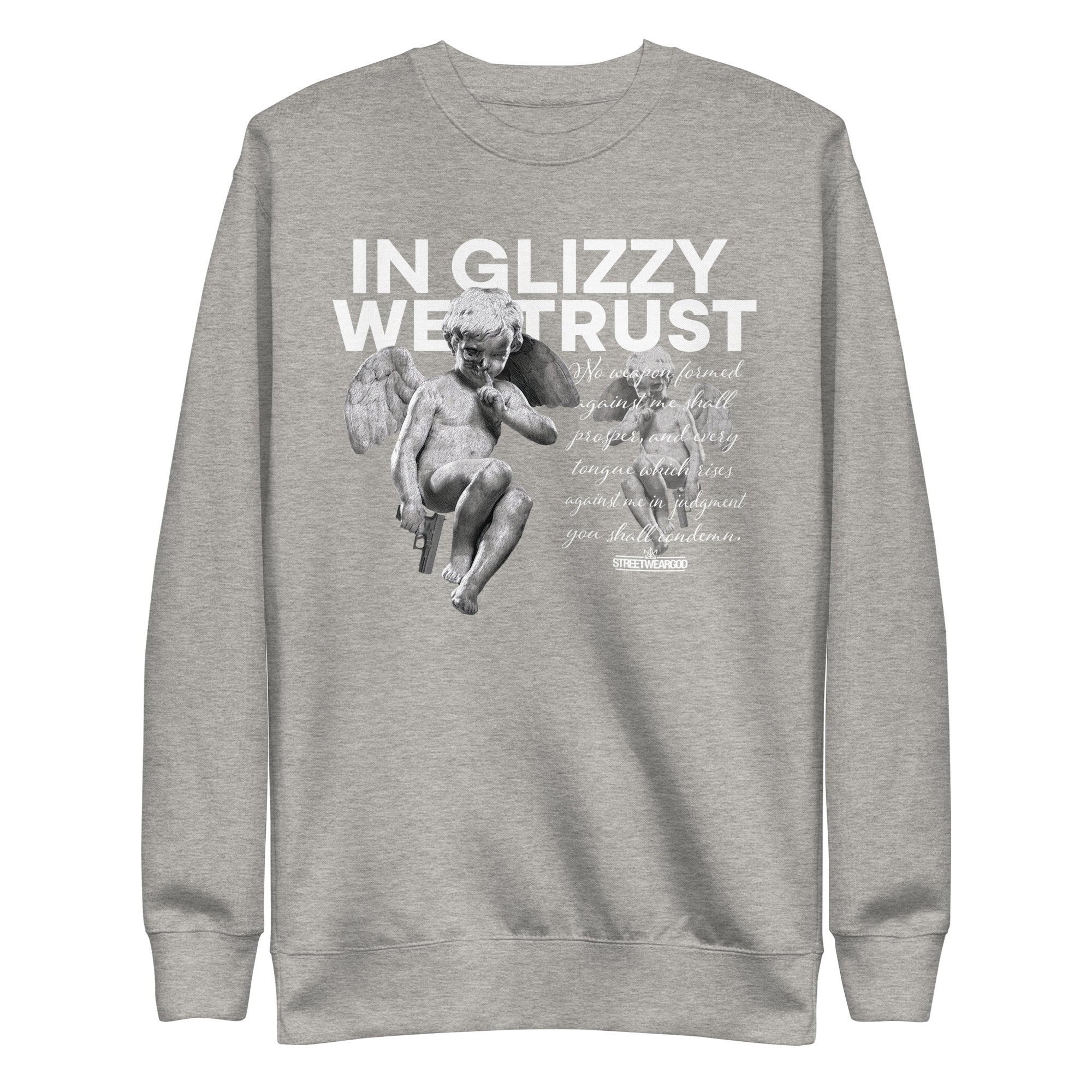IN GLIZZY WE TRUST GREY Unisex Premium Sweatshirt